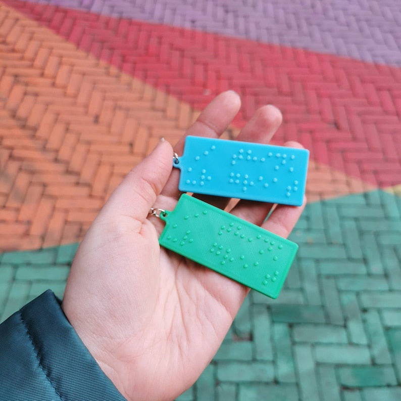 Braille Keychain Customisable
